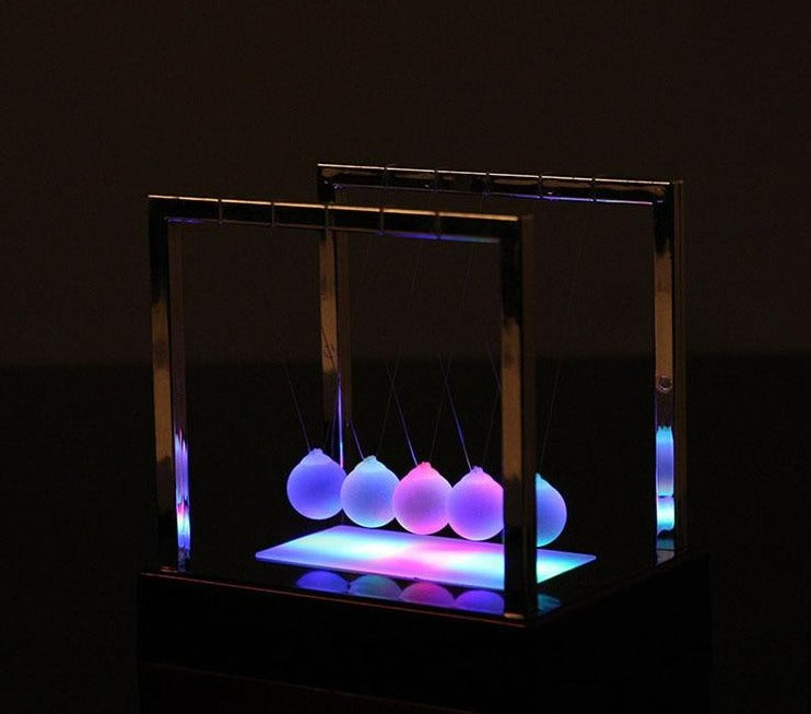 Colored Glowing Newton Pendulum