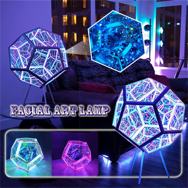 Infinite Dodecahedron Color Art Light