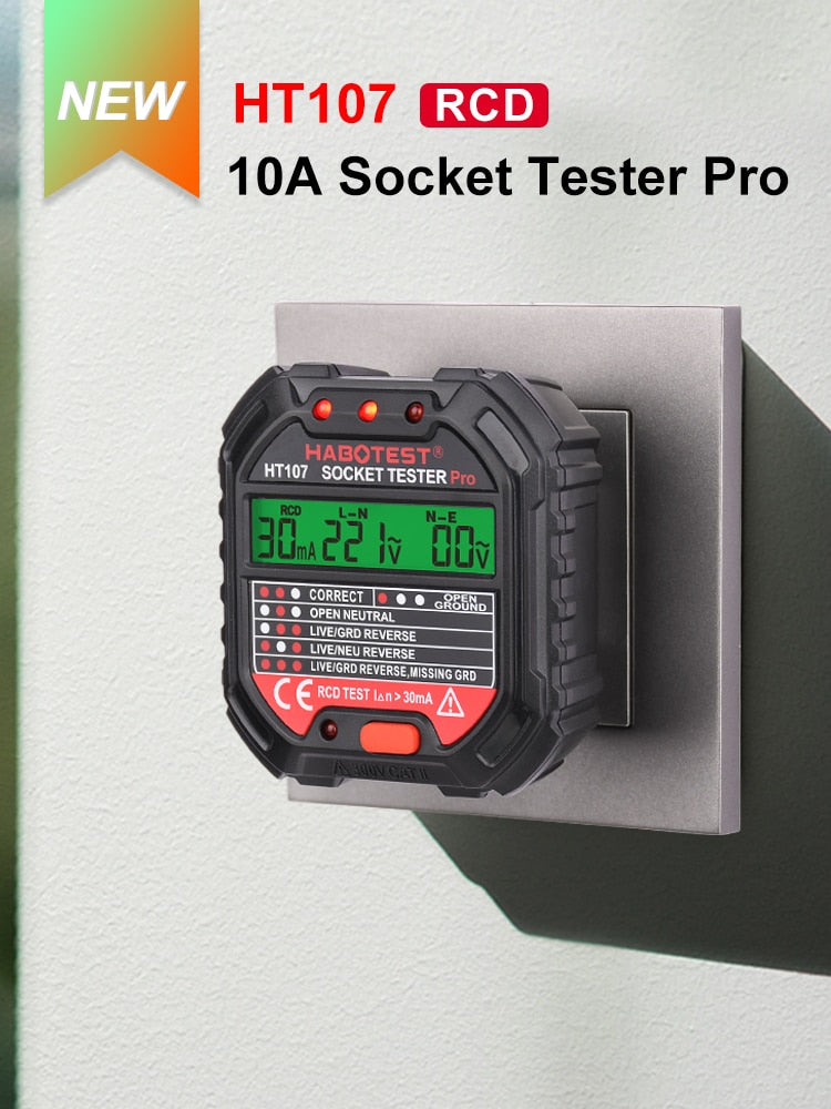 Multifunctional Digital Display Socket Tester