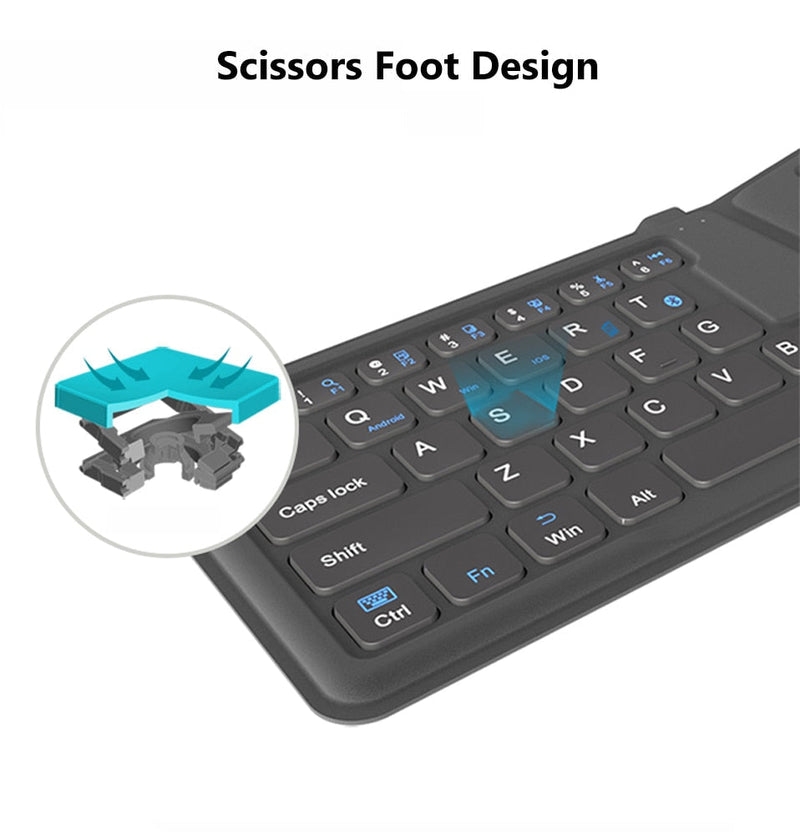 Leather Surface Wireless Folding Keyboard