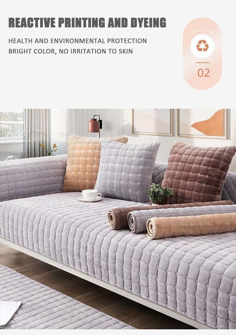 Anti-Slip Plush Sofa Cover