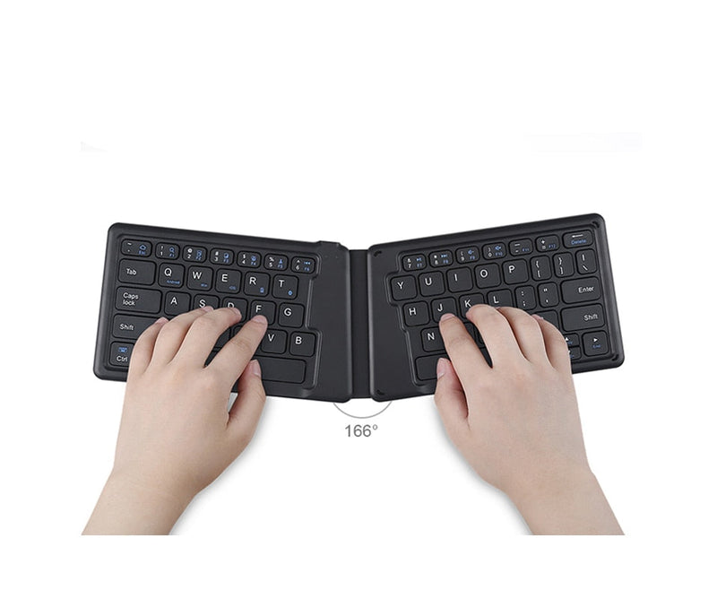 Leather Surface Wireless Folding Keyboard