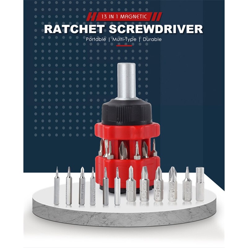 13 In 1 Magnetic Ratchet Screwdriver