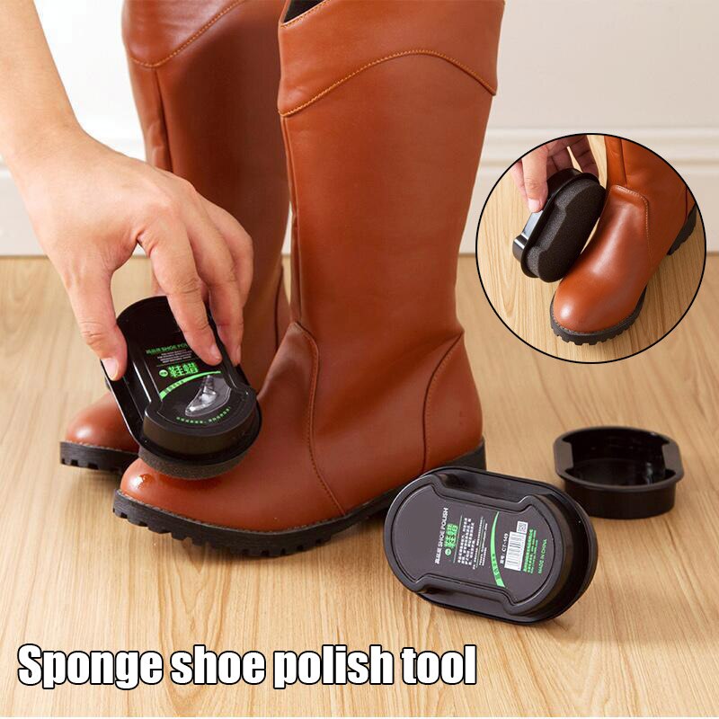 Double-Sided Sponge Shoe Polish Tool