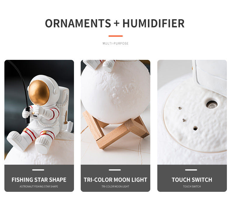Astronaut Figurines Humidifier Night Lamp