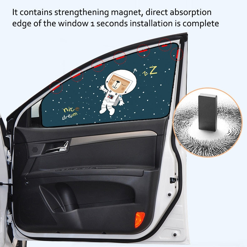 Car Cartoon Magnet Windshield Sunshade