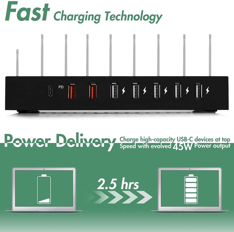 Multi Port Mobile Phone Flat Charger