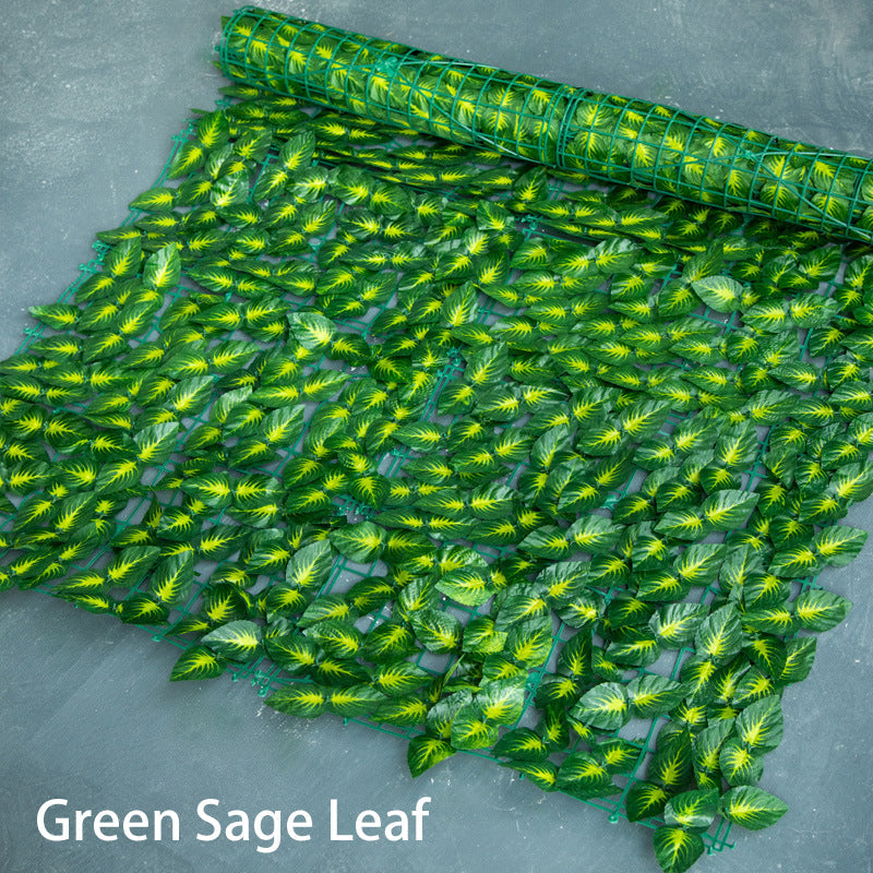 Artificial Green Leaf Fence