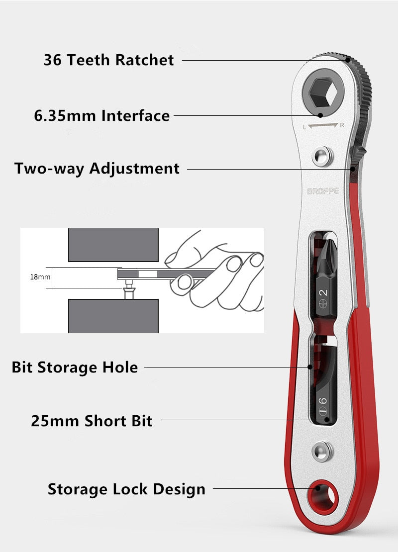 Multifunctional Turning Two Way Screwdriver