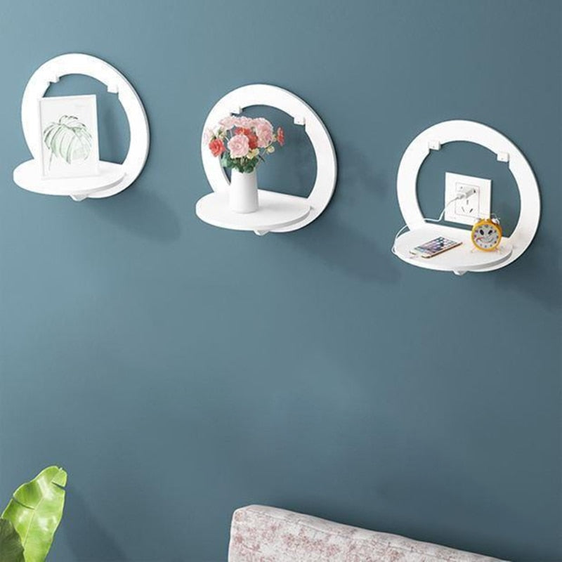 Punch-Free Bedside Wall Mounted Shelf