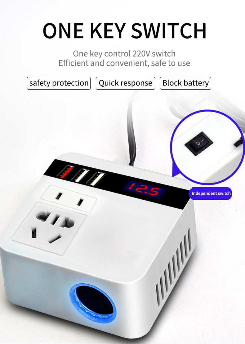 Car Inverter USB Fast Charger