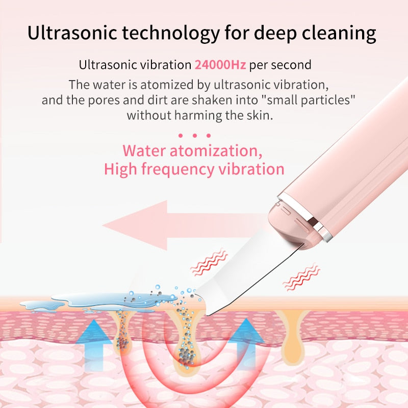 Ultrasonic Face Skin Scrubber