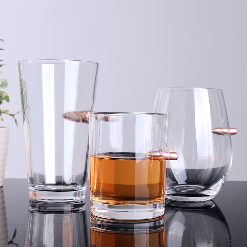 Creative Whisky Glass With Bullet