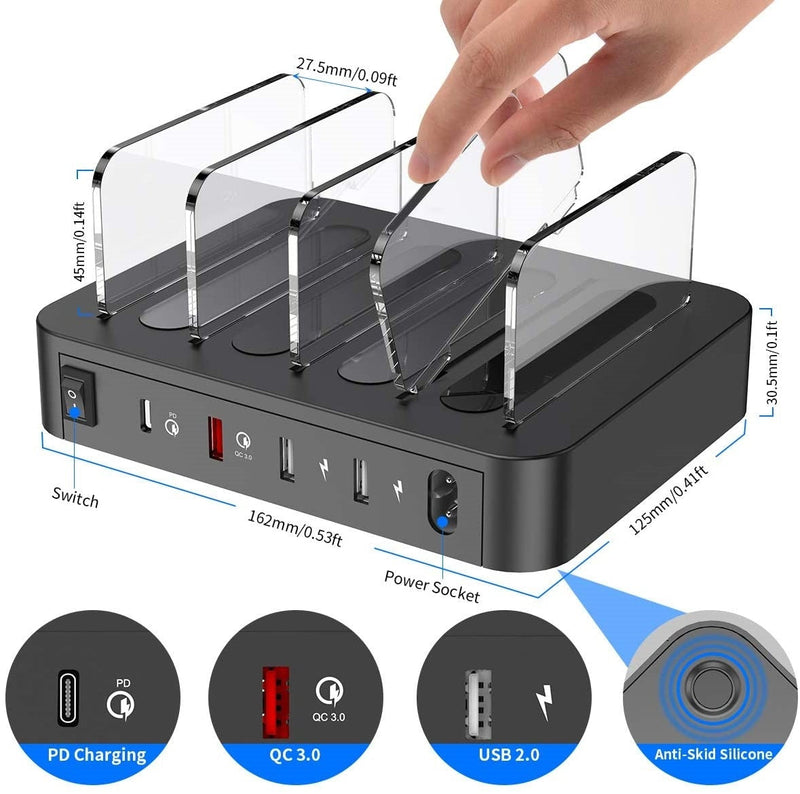 Multi Port Mobile Phone Flat Charger