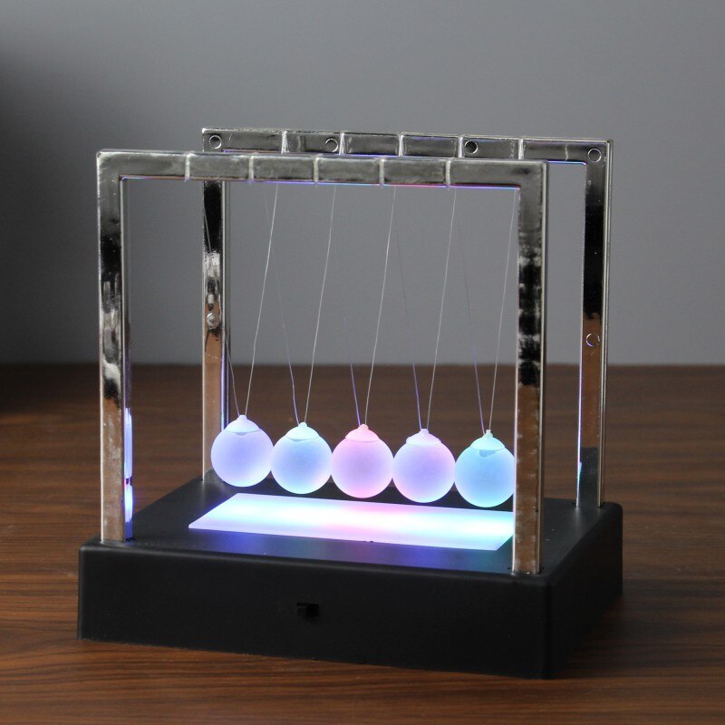 Colored Glowing Newton Pendulum