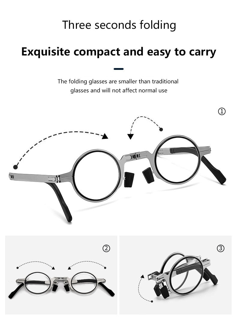 Metal Frame Foldable Glasses