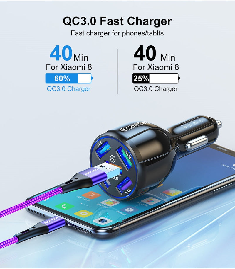 Car 5 Ports USB Charger