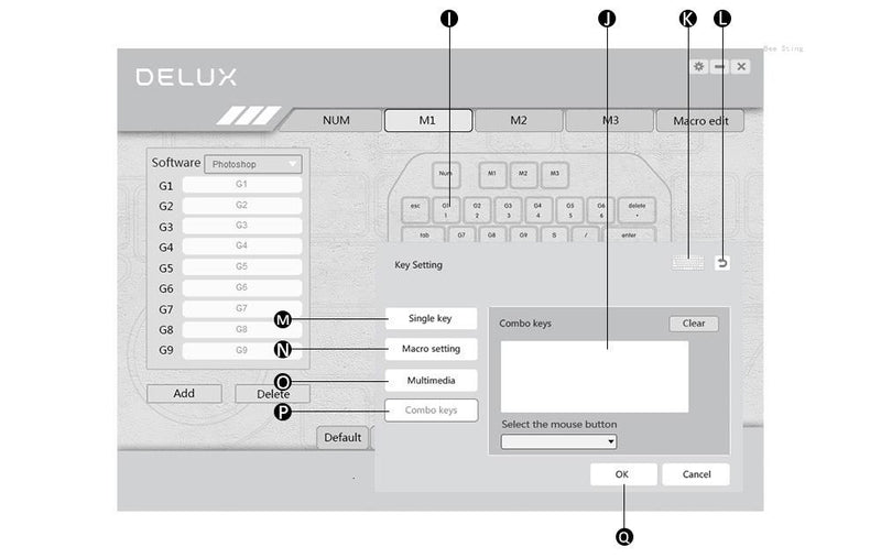 Designer One-Handed Flat Keyboard