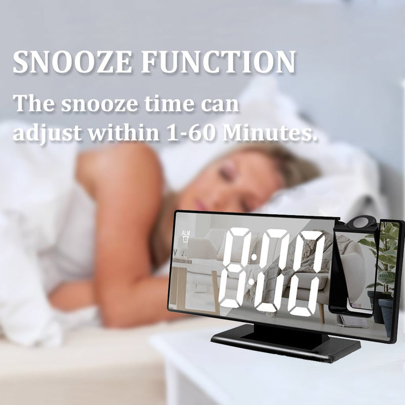 LED Projection Multifunctional Digital Alarm Clock