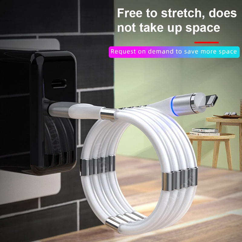 Self Winding 3 in 1 Magnetic Charging Cable