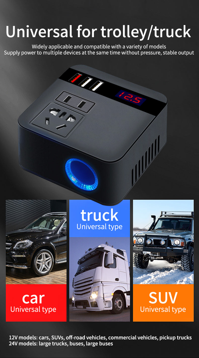 Car Inverter USB Fast Charger