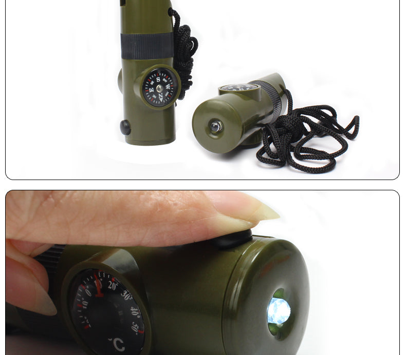 Seven-in-one Multifunctional Survival Whistle