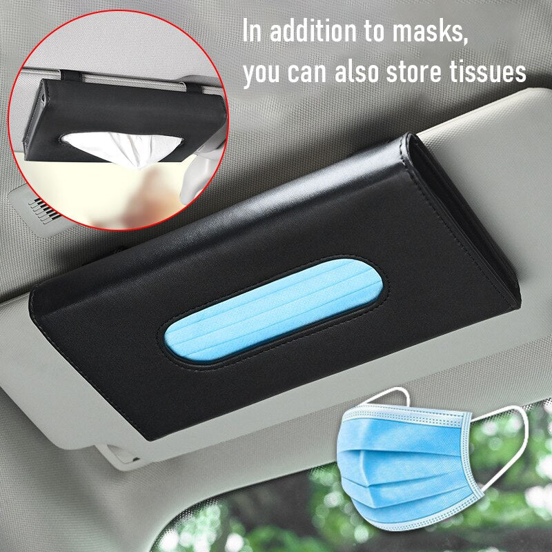 Car Sun Visor Tissue Box With Card Holder