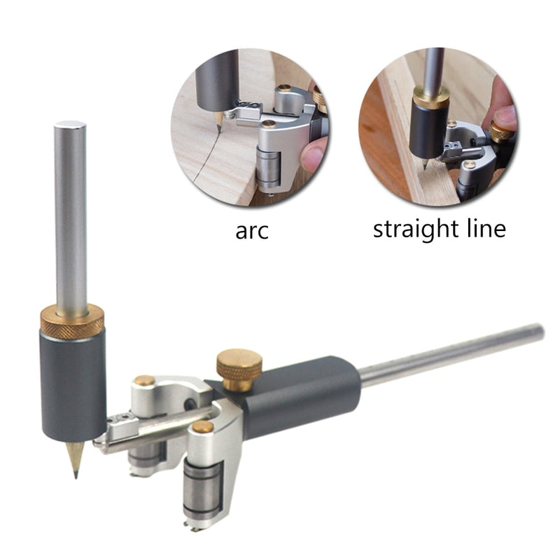 Woodworking Straight Linear Arc Marking Tool