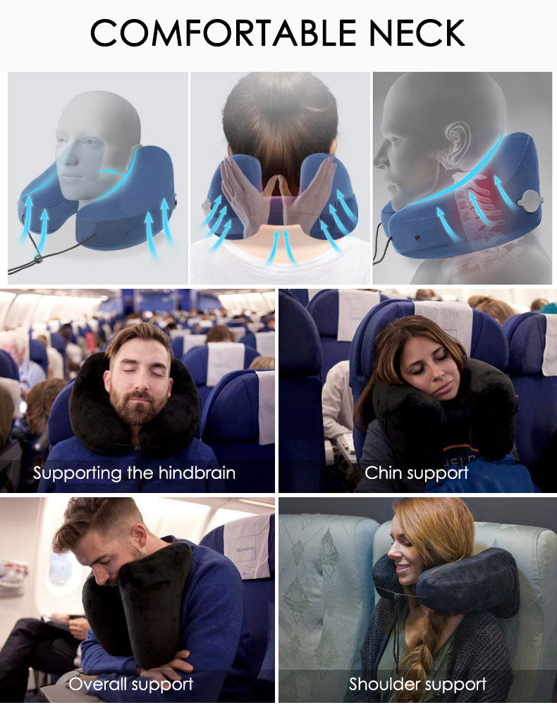 Inflatable Neck Rest Travel Pillow