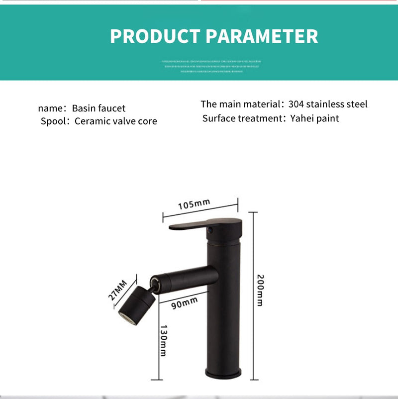 Universal Rotating Adjustable Faucet