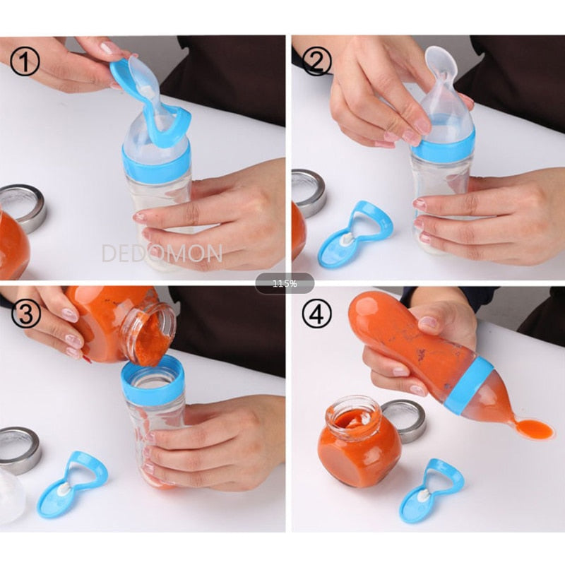 Squeeze Feeder with Spoon