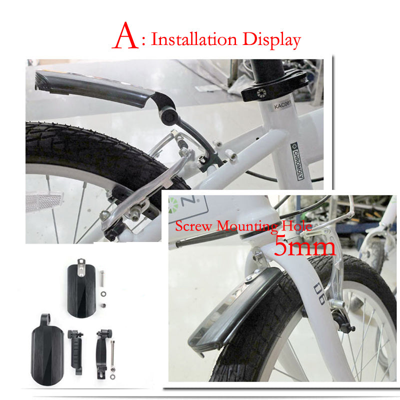 Telescopic Mountain Bike  Front & Rear Mudguard Set