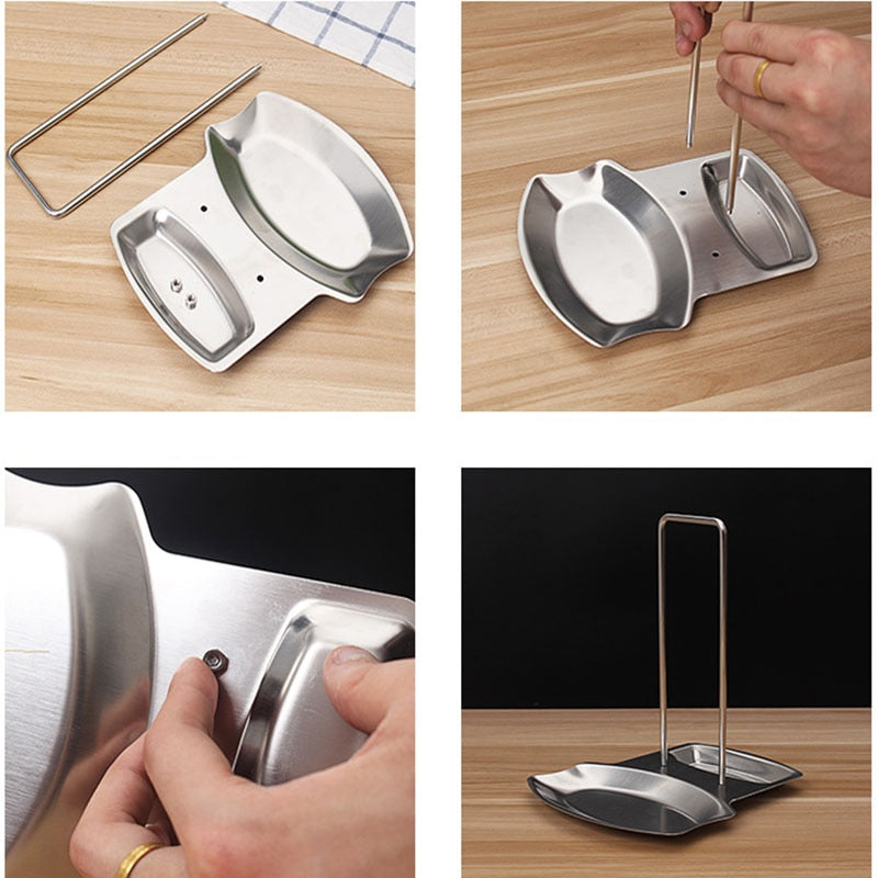 Multifunctional Stainless Steel Pot Cover Rack