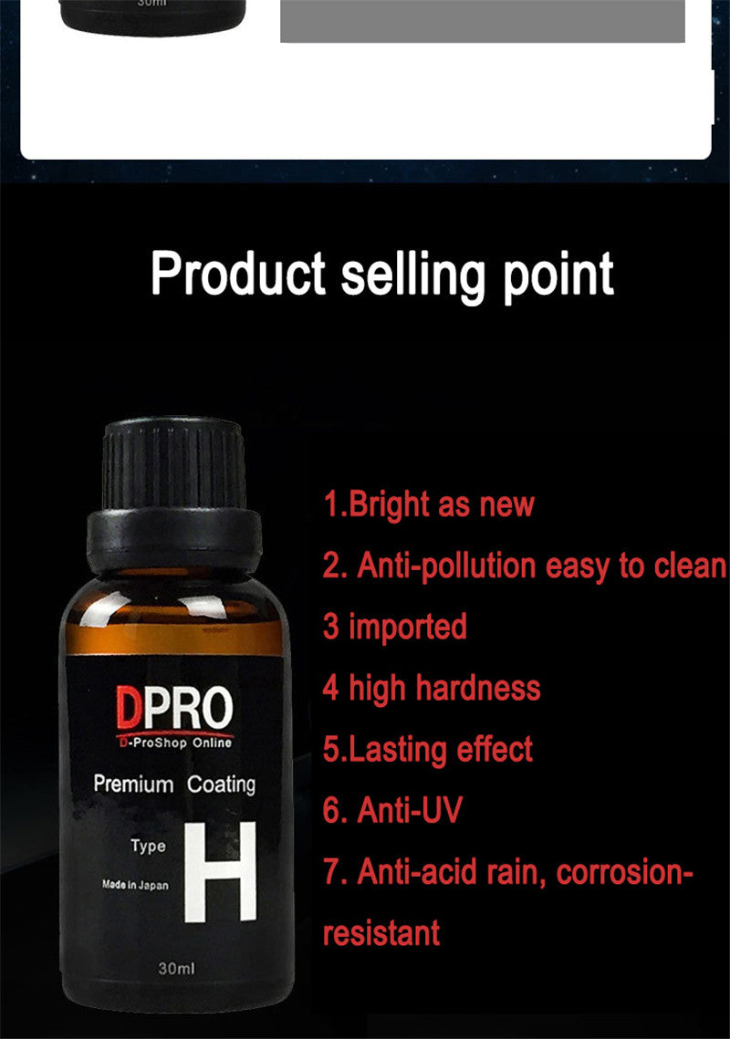 Car Paint Anti-scratch Super Hydrophobic Glass Coating