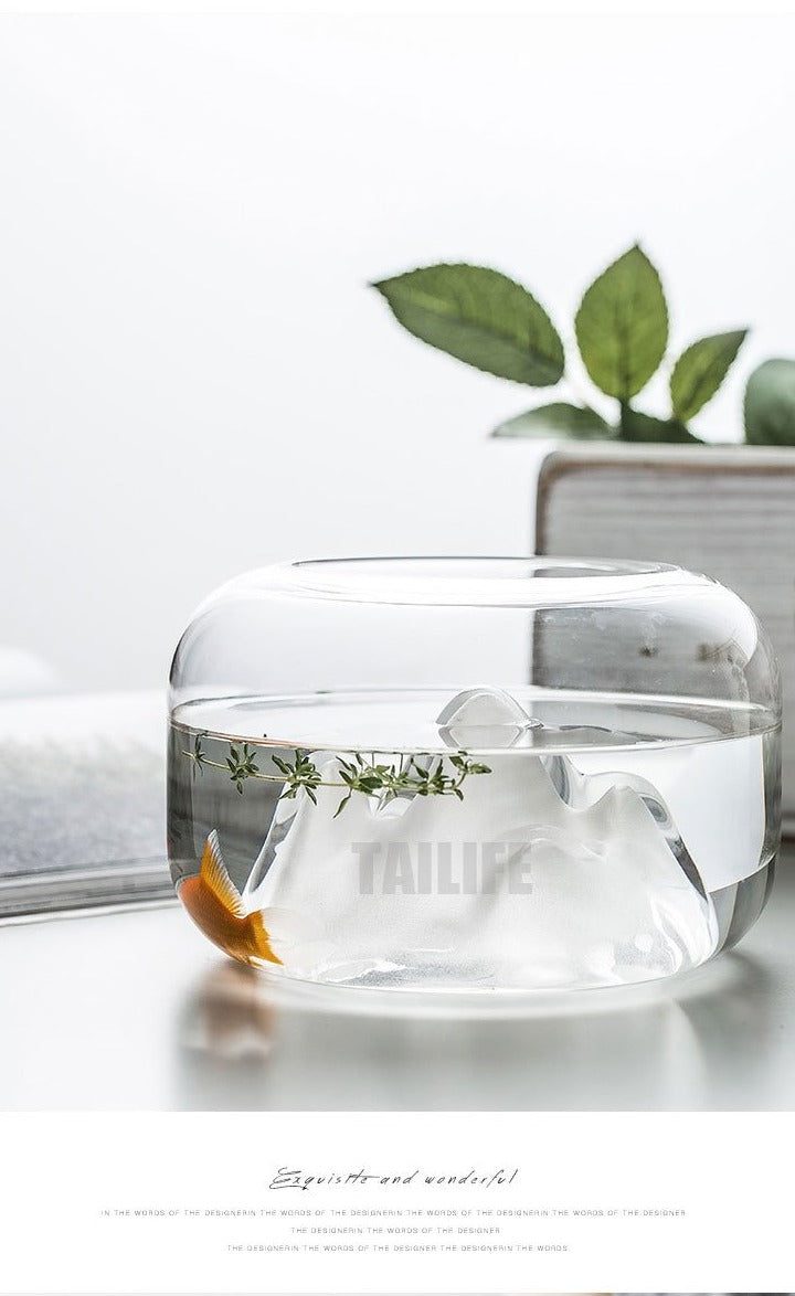 Snow Mountain Mini Fish Tank