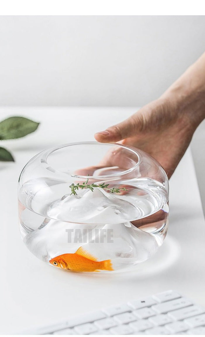 Snow Mountain Mini Fish Tank