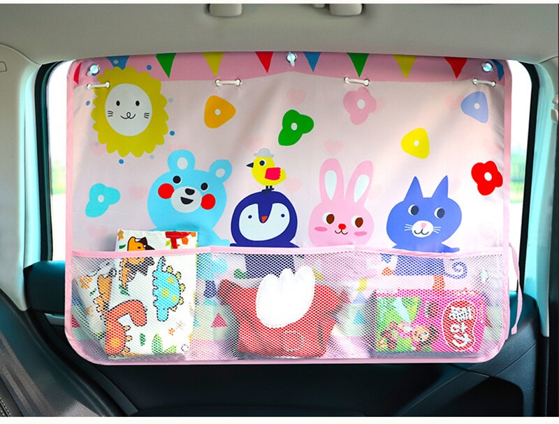 Cartoon Car Sunshade With Suction Cup