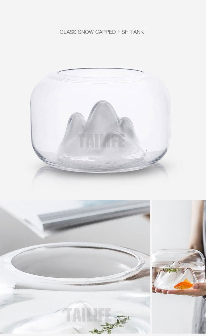 Snow Mountain Mini Fish Tank