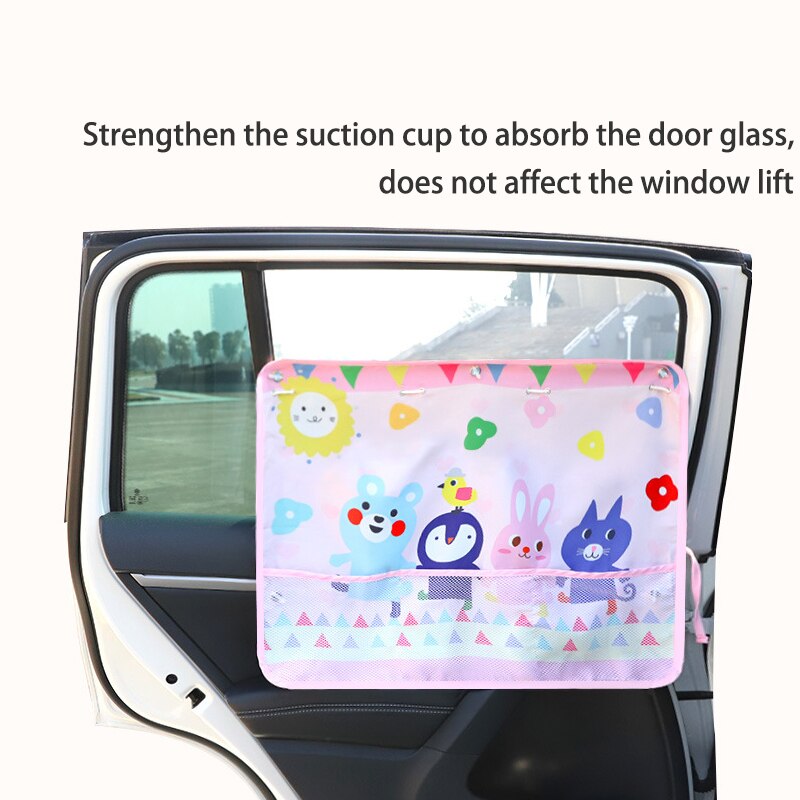 Cartoon Car Sunshade With Suction Cup