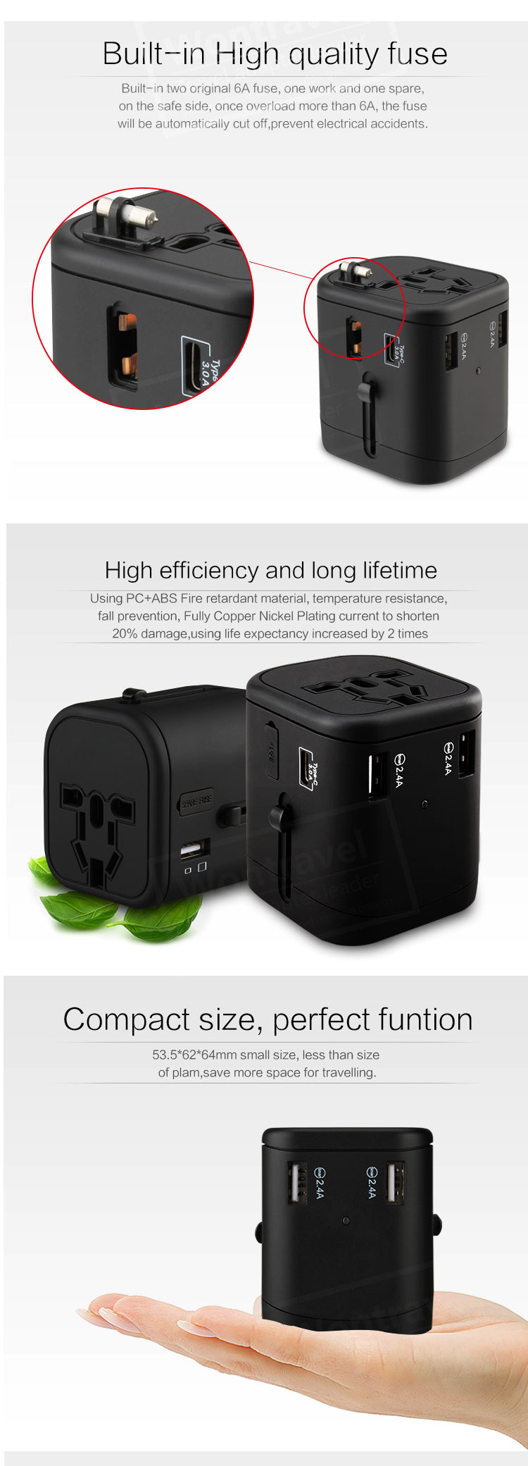 Universal  Multi Plug Travel Adaptor