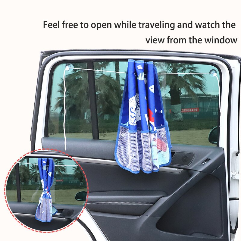 Cartoon Car Sunshade With Suction Cup