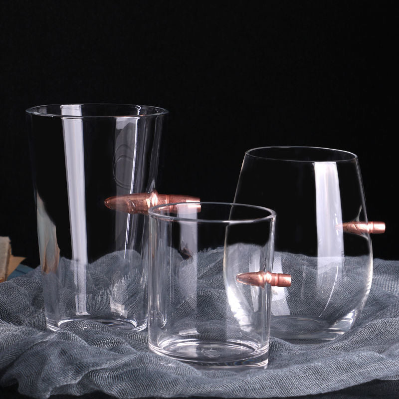 Creative Whisky Glass With Bullet