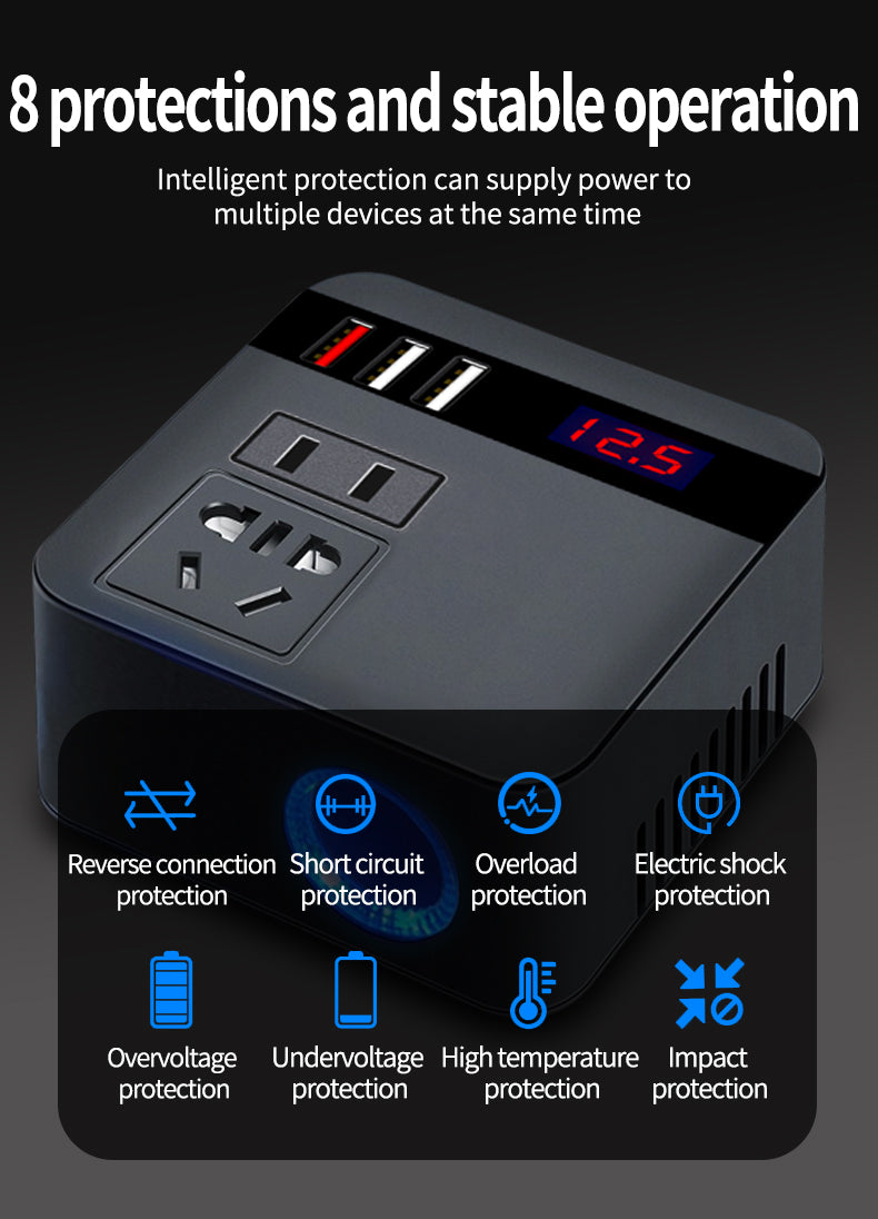 Car Inverter USB Fast Charger