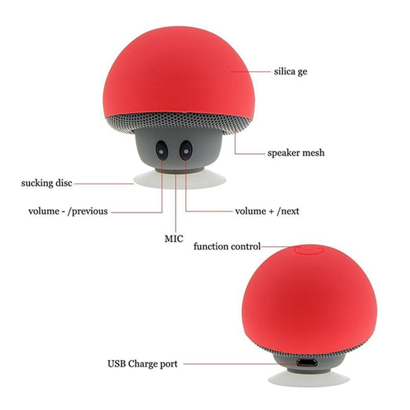 Mushroom Waterproof Bluetooth Speaker