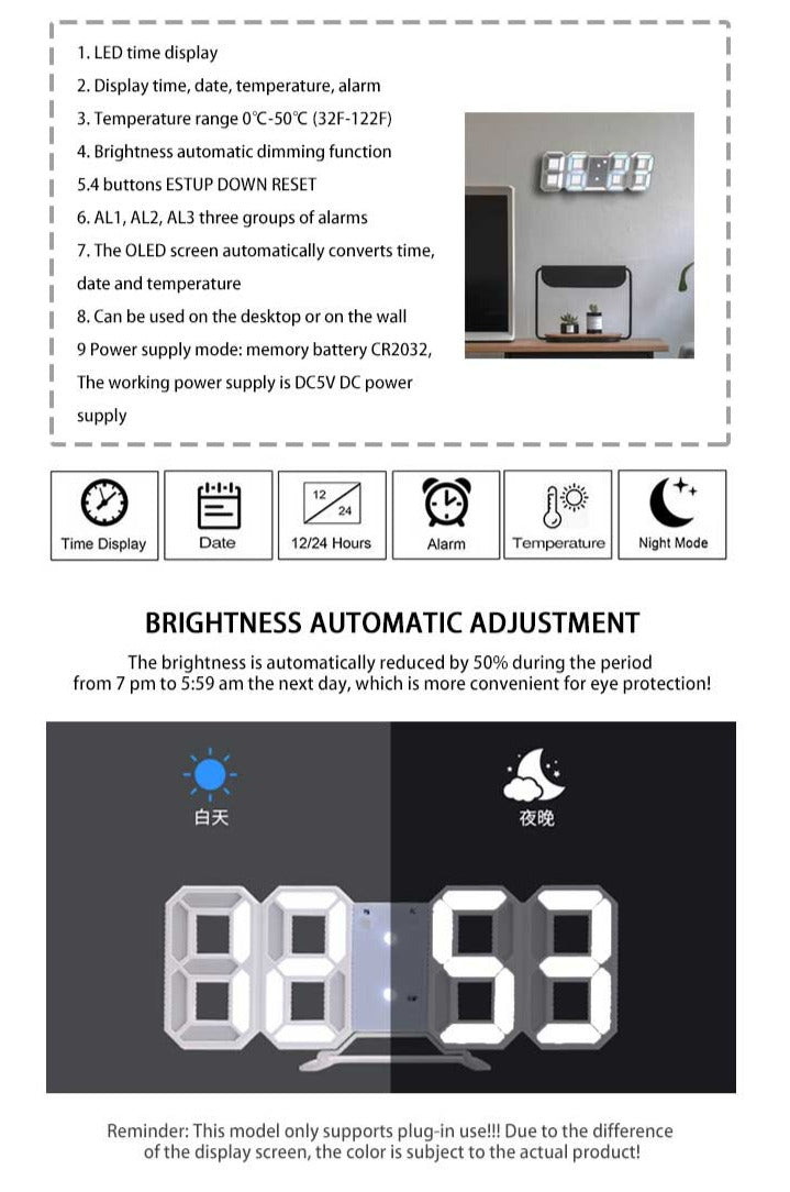 Three-Dimensional Digital Alarm Clock