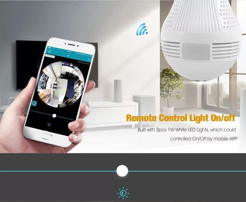 Wifi Camera Lamp Night Vision Two Way Audio