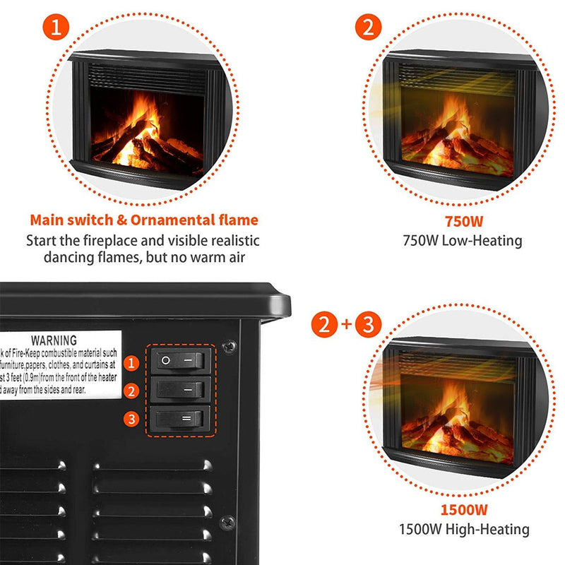 Electric LED Flame Heater