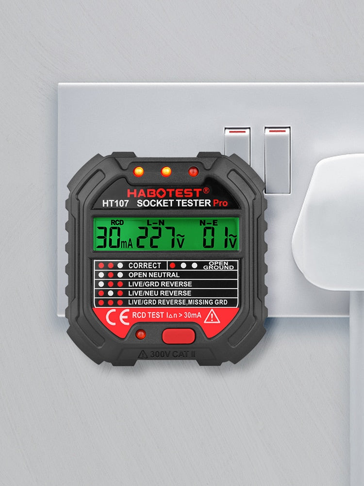 Multifunctional Digital Display Socket Tester