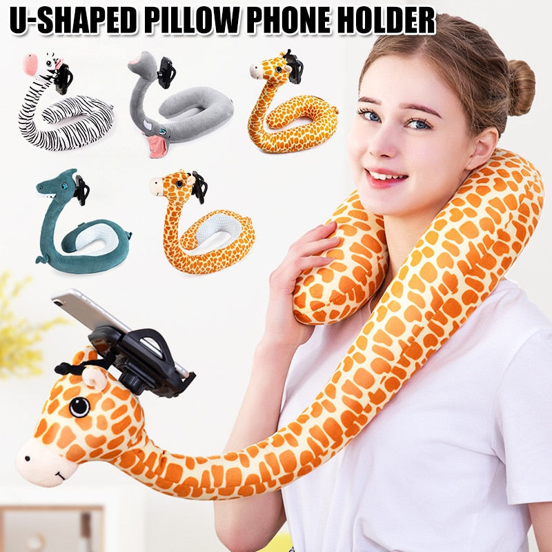 U Shape Neck Pillow Phone Holder