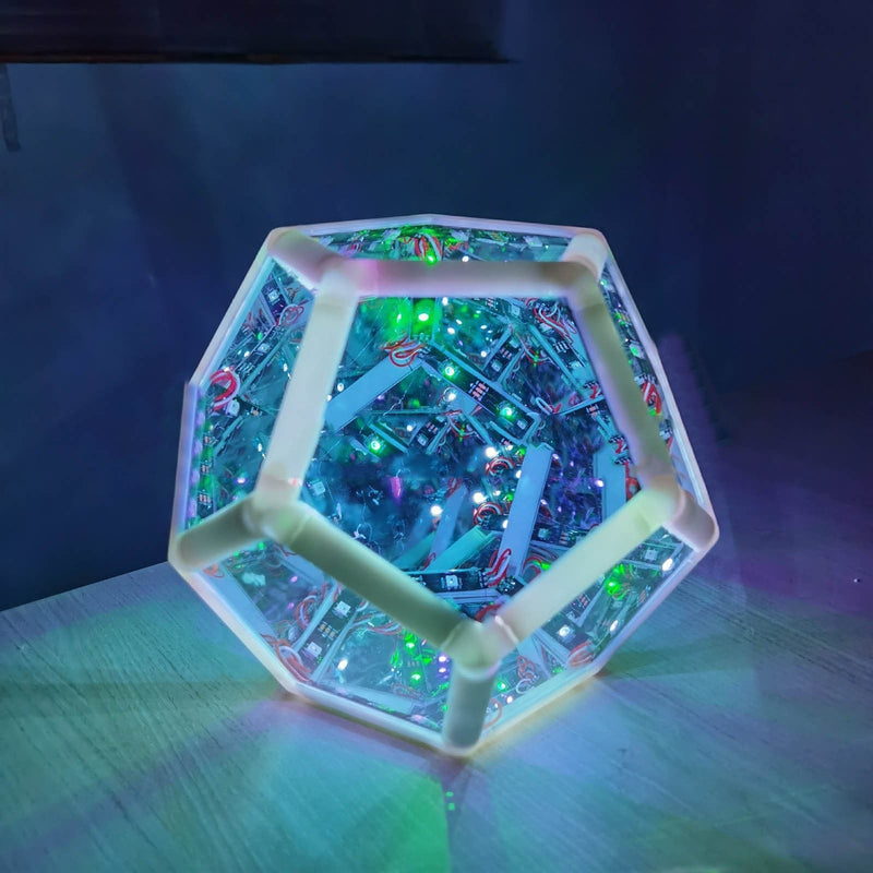 Infinite Dodecahedron Color Art Light